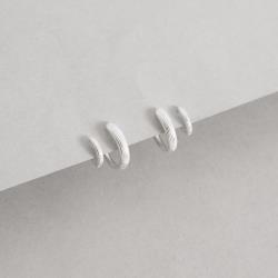 Dupla argolas click 9 e 15mm texturizadas