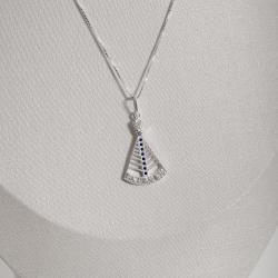 Colar pingente Nsa. Sra. Aparecida rogai por nós 25mm 45cm