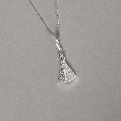 Colar pingente Nsa. Sra. Aparecida com cravejado 17mm 45cm