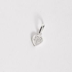 Pingente coração cravejado 7mm