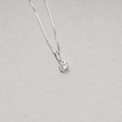 Colar pingente zircônia 4mm 40cm