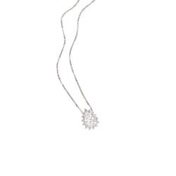 Colar zircônia gota com cravejado 10mm 45cm