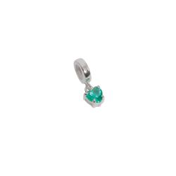 Berloque pingente zircônia coração acqua 5mm