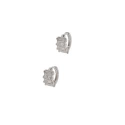 Argola click 10mm 4 zircônias retangulares