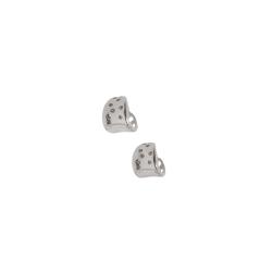 Argola click larga com zircônias 10mm detalhe corações vazados
