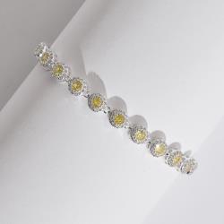 Pulseira Riviera 5.7 zircônias amarelas 18cm