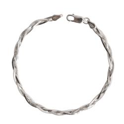 Pulseira corrente rabo de rato fio quadrado trançado 3.6