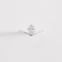 Anel v solitário moissanite oval 5x7mm