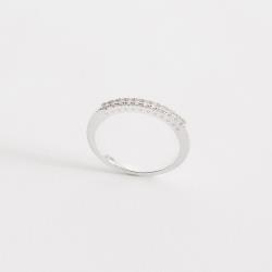 Anel meia aliança moissanite 1.5mm 