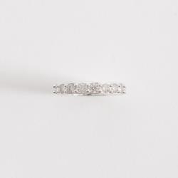 Anel aliança cravejada com moissanites 3mm