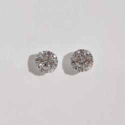 Brinco zircônia europeia redonda cristal 10mm