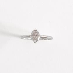 Anel solitário moissanite oval 5x7mm