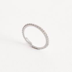 Anel aliança cravejada 1.5mm