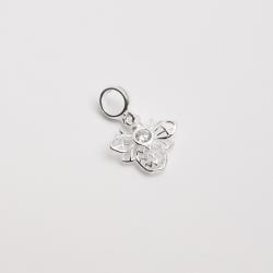 Berloque pingente abelha detalhe zircônia 13mm