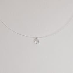 Colar nylon zircônia 6mm 40cm