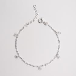 Pulseira pingentes zircônias 4mm corrente cartier 16+3cm