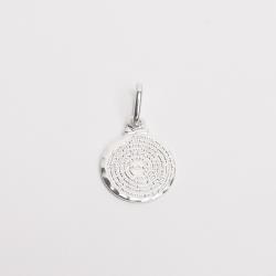 Pingente medalha redonda Pai Nosso 12mm