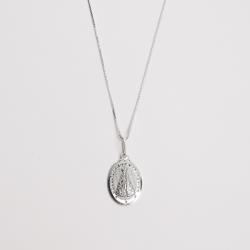 Colar pingente medalha Nsa. Sra. Aparecida 20mm 45cm