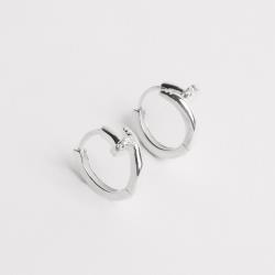 Argola click prego com zircônias 13mm