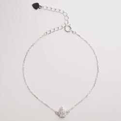 Pulseira entremeios zircônias redonda e gota com cravejado 9mm 16+4cm
